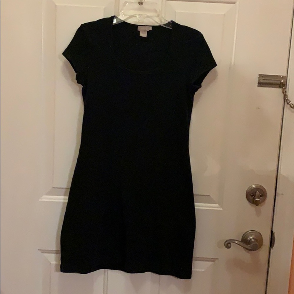 Vintage 90’s J.Crew Black Tee Shirt Dress. Size XS